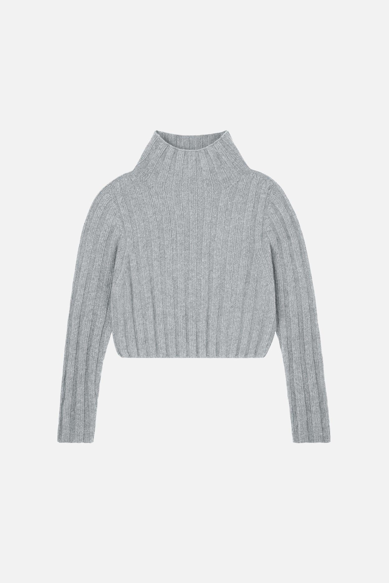 Karin Rocke ribbed cropped jumper jumpers grey melange