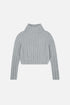Karin Rocke ribbed cropped jumper jumpers grey melange