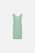 Karin Rocke ribbed tank top summer knits light green