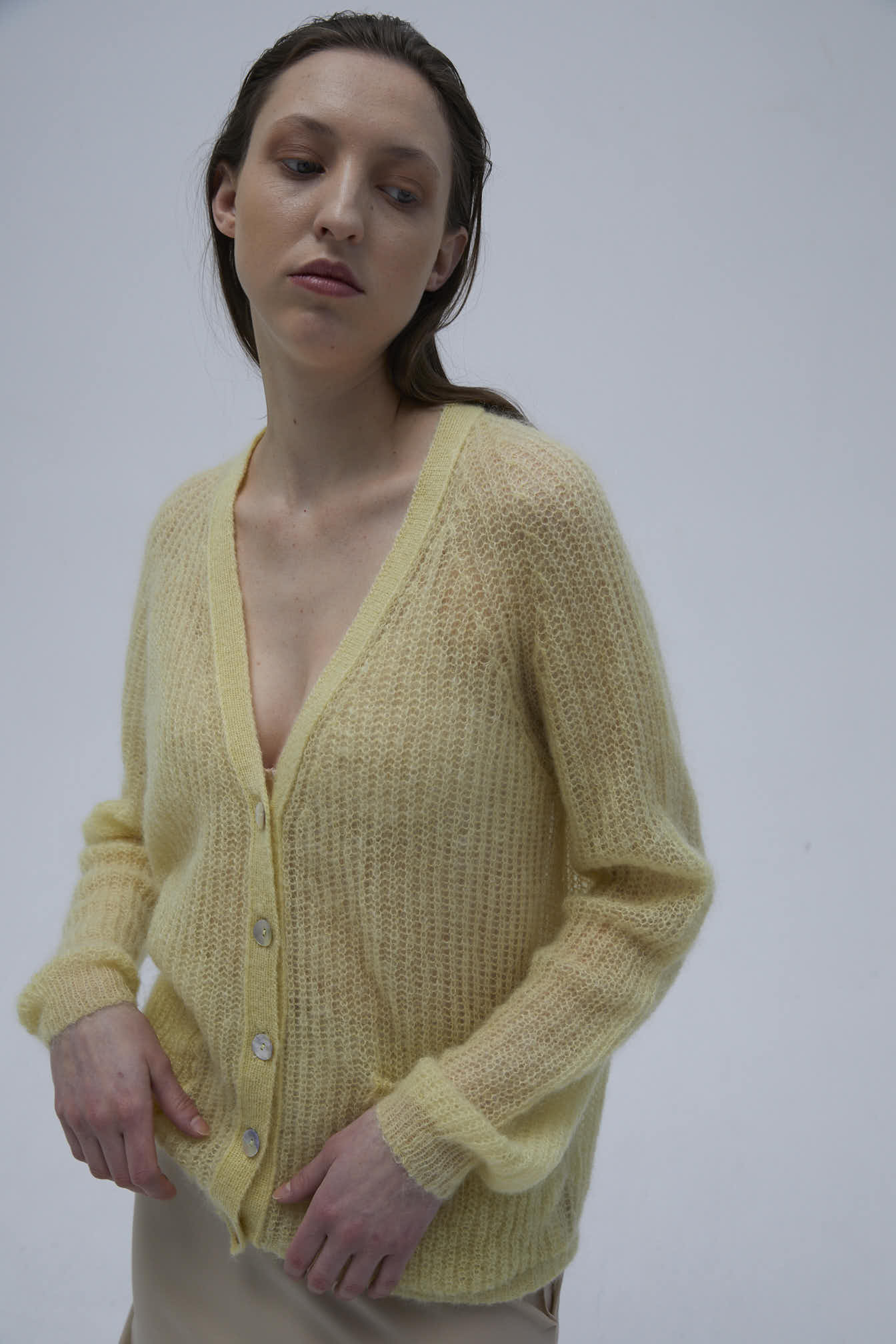 sheer melange cardigan - www.karinrocke.com