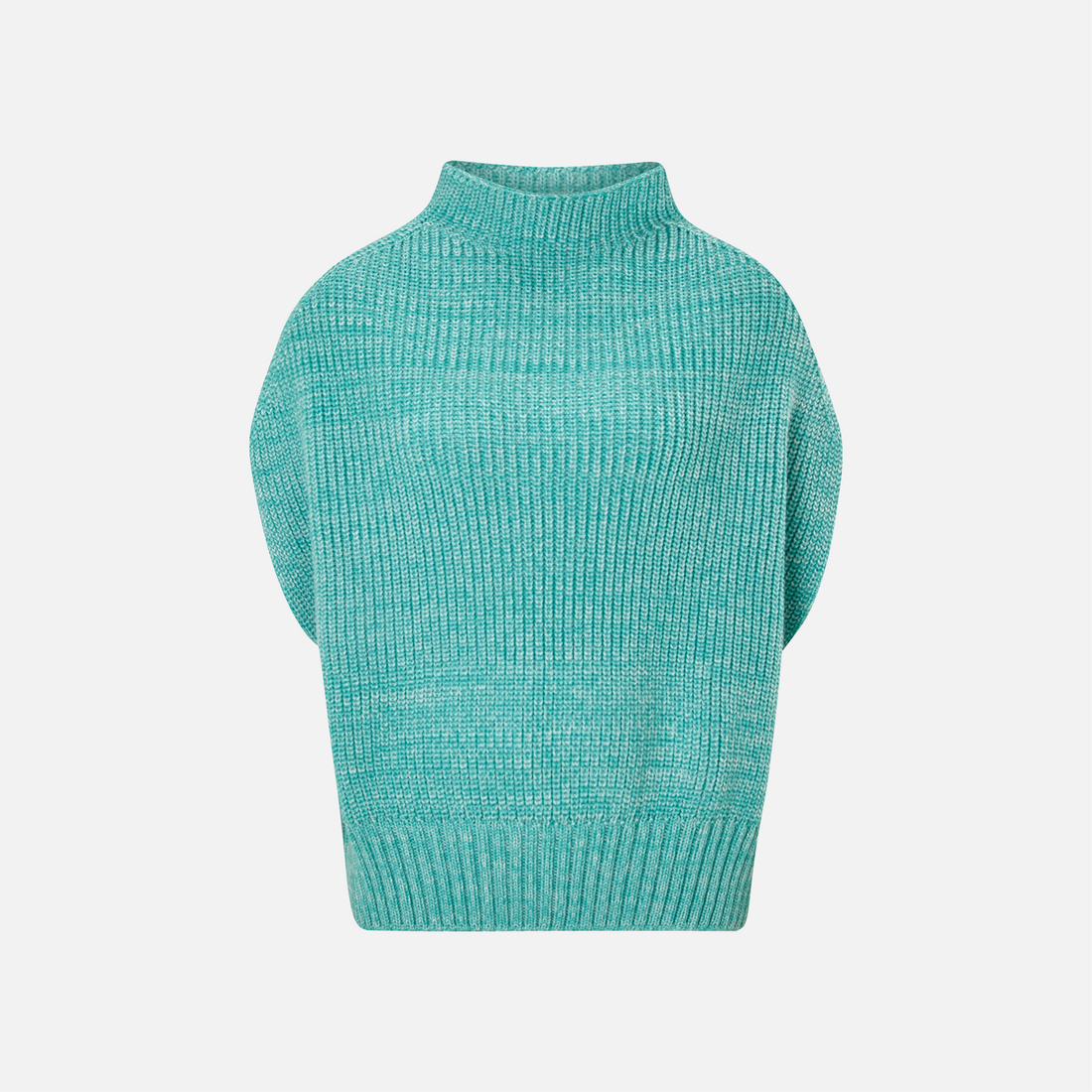 Karin Rocke slip over in mouliné tops turquoise cream mix