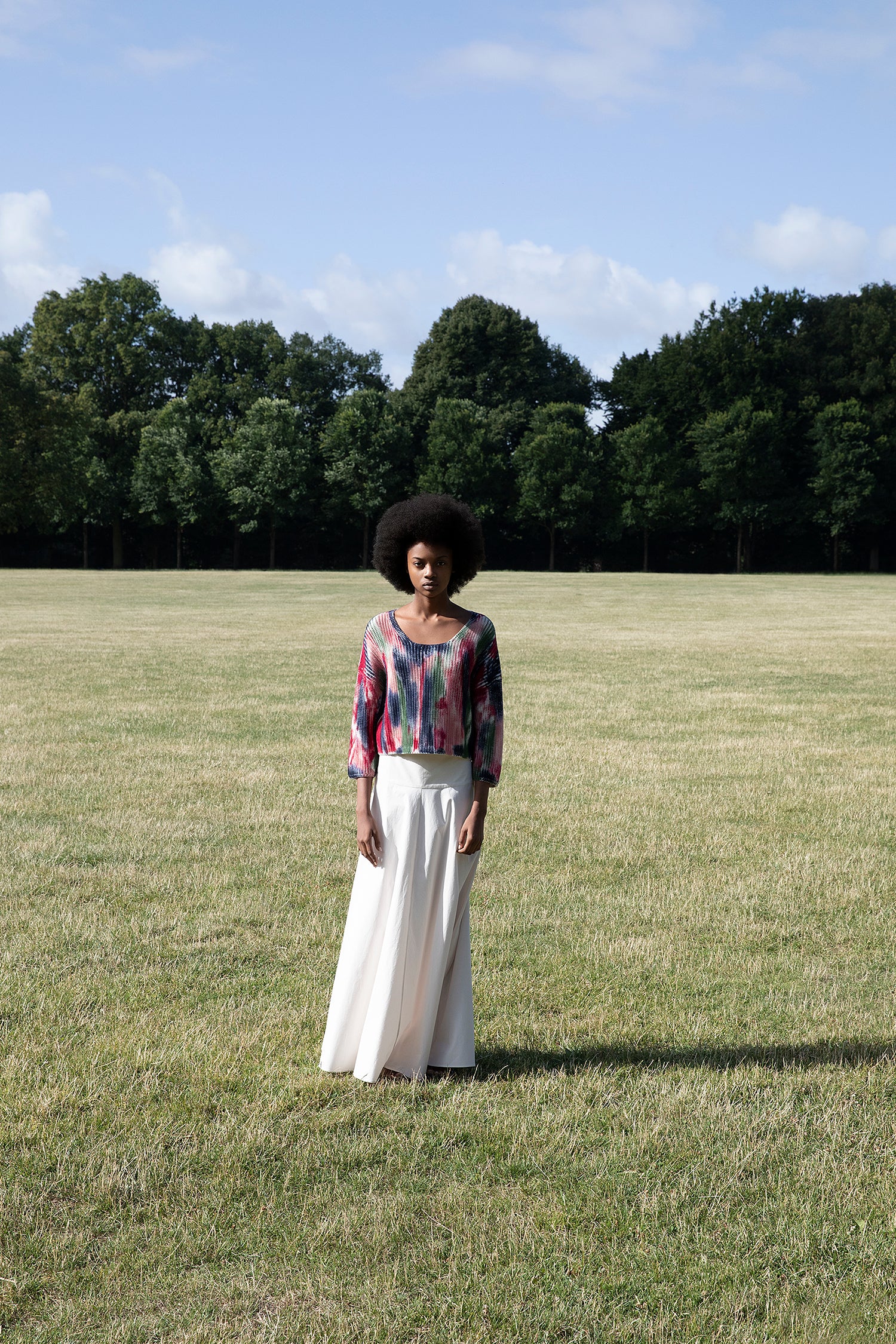 poplin maxi skirt