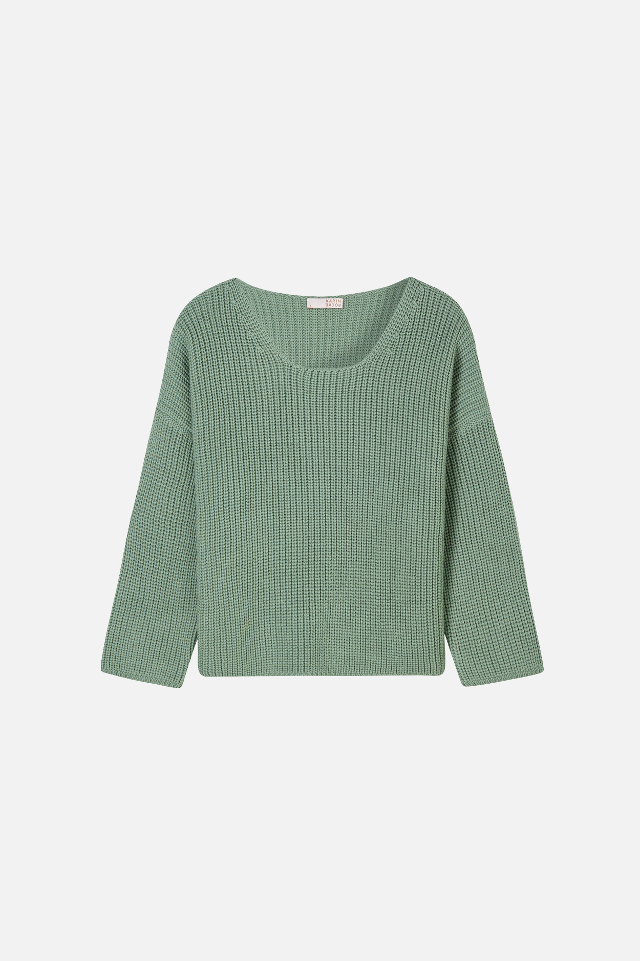 Karin Rocke square neck merino jumper jumpers light green