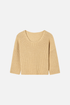 Karin Rocke square neck merino jumper jumpers straw yellow