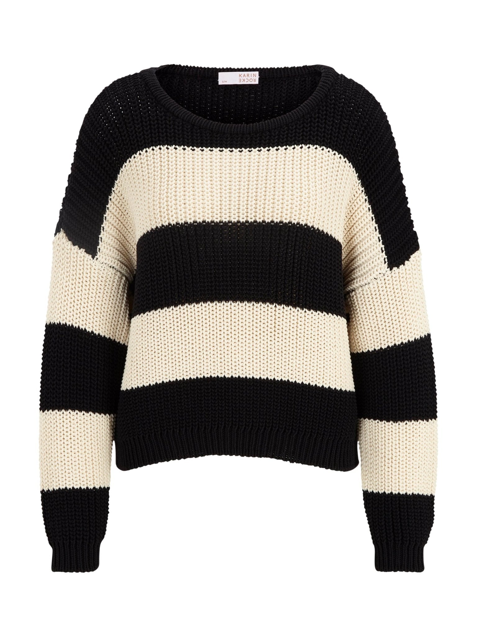 striped crewneck in cotton blend - www.karinrocke.com