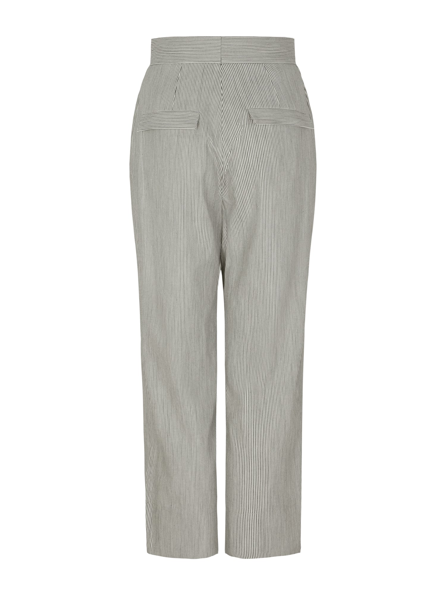 Karin Rocke tapered striped cotton pants pants blue&amp; white
