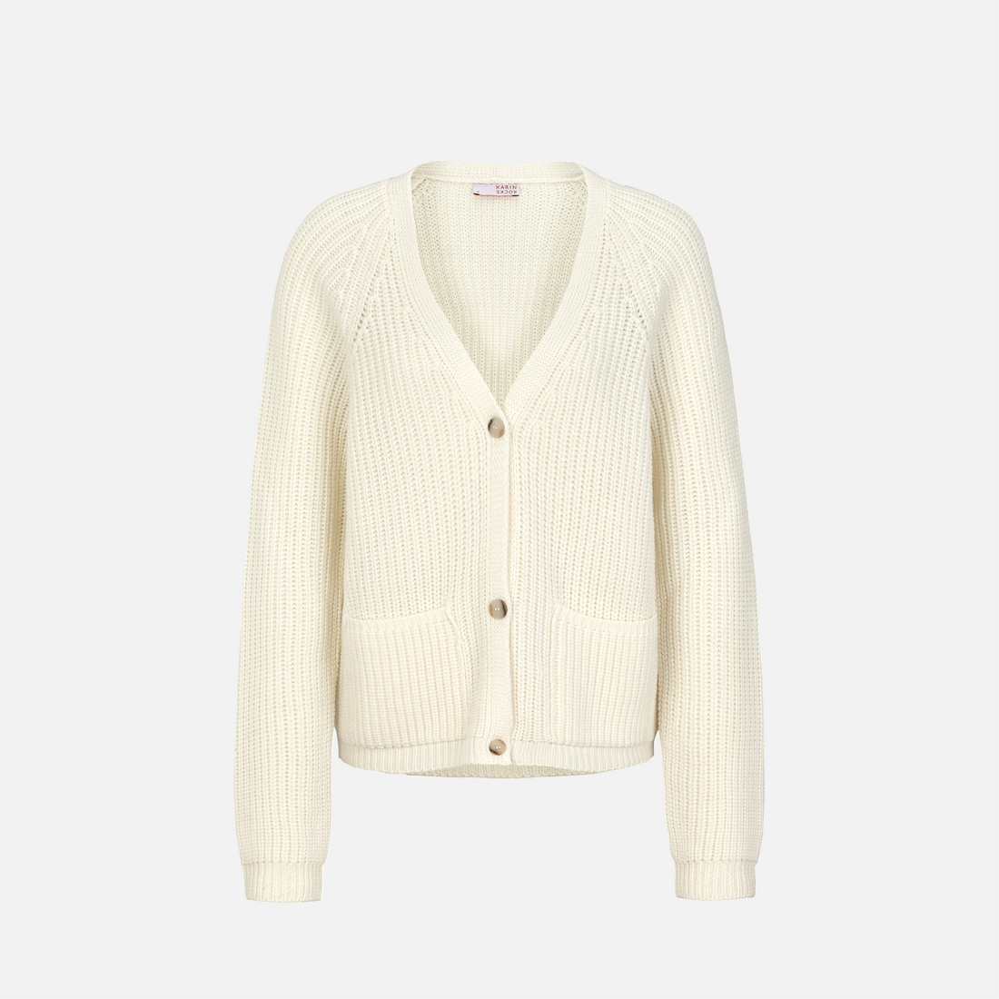 Karin Rocke v-neck cardigan in merino wool cardigans cream