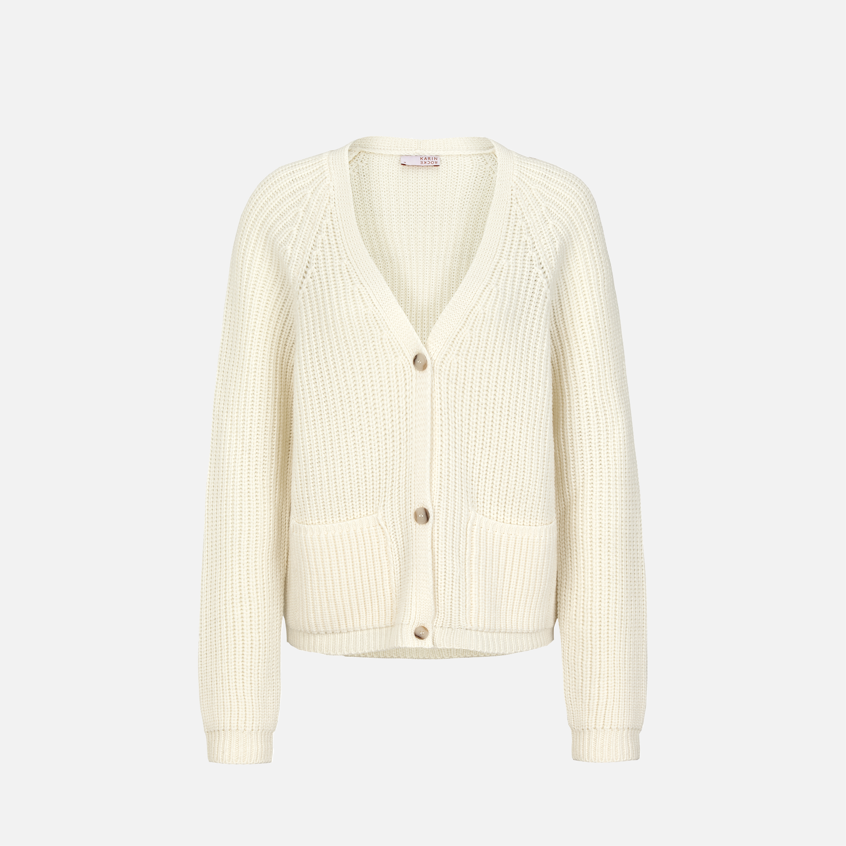 Karin Rocke v-neck cardigan in merino wool cardigans cream